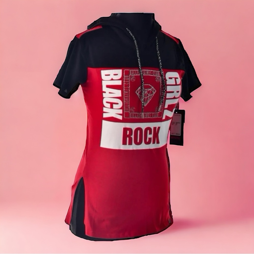 WOMEN’S BLACK GRLZ ROCK HOODIE-RED/BLACK